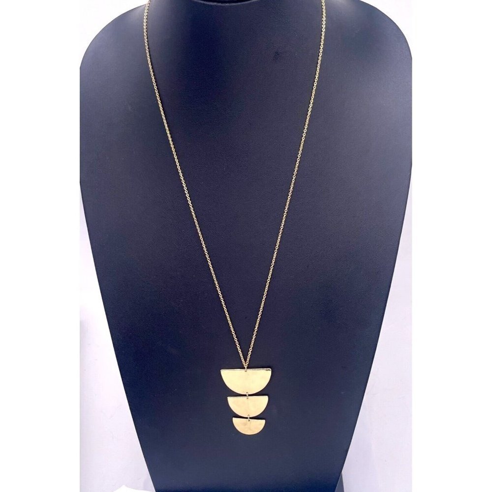 Aster Azalea Pendant Chain Necklace Gold Tone